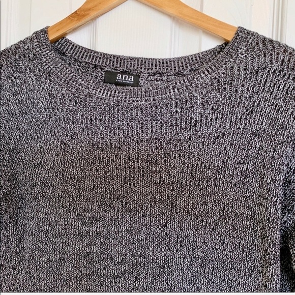 NWT A.N.A Grey & Black Oversized Sweater - Picture 3 of 7